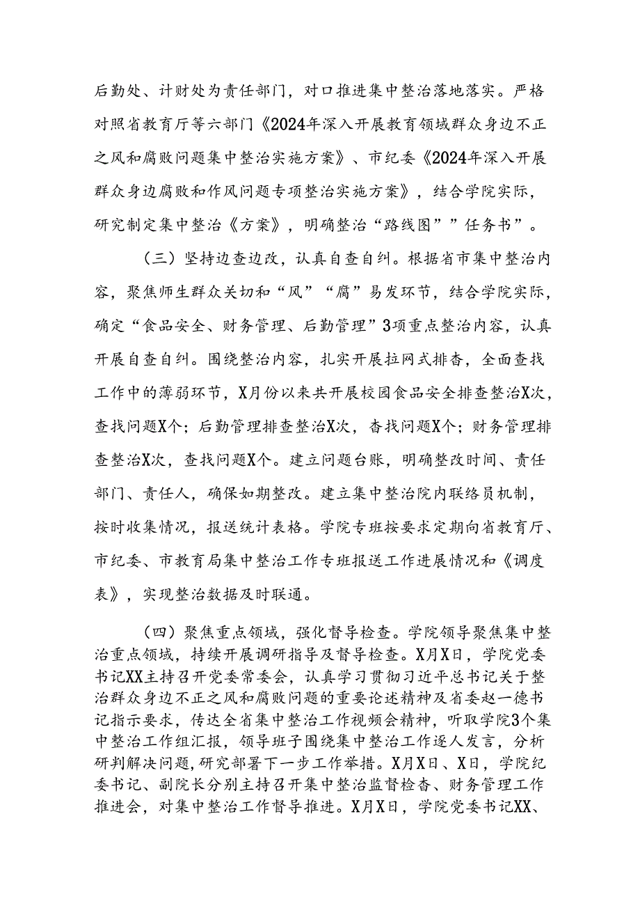 开展2024年《群众身边不正之风和腐败问题集中整治》工作情况总结 （9份）55.docx_第2页