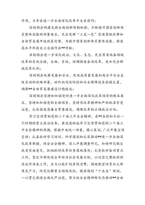 2024年传达学习二十三中全会精神时的讲话提纲（共7篇）.docx