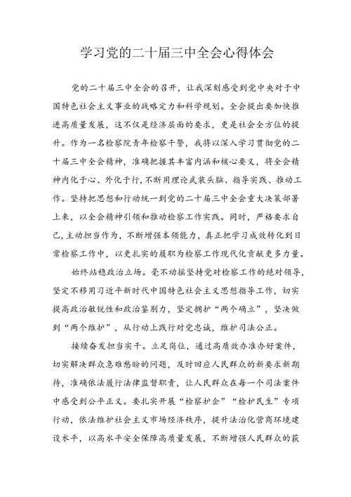 学习2024年学习党的二十三中全会个人心得感悟 （4份）50.docx
