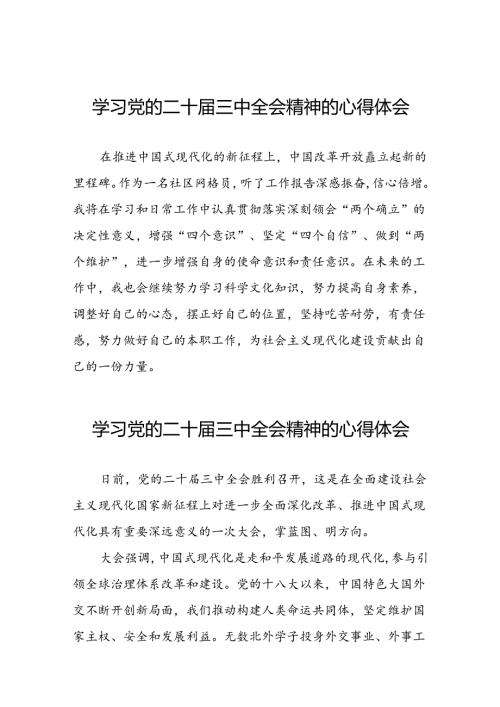 党员学习贯彻党的二十三中全会精神心得感悟发言稿33篇.docx