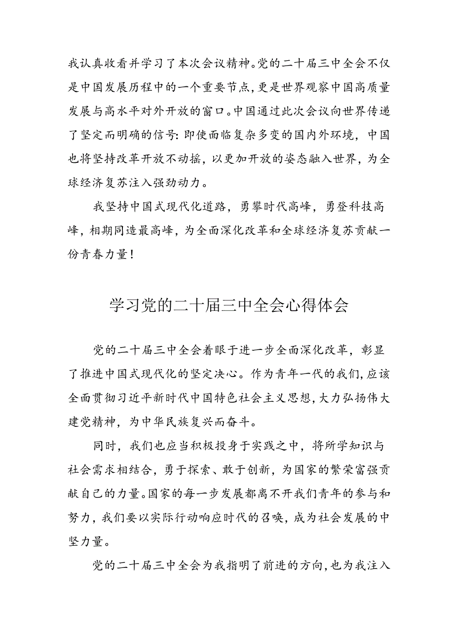 学习2024年党的二十三中全会心得体会 （10份）99.docx_第3页