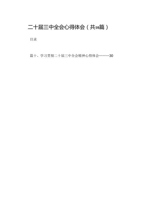 二十三中全会心得体会【10篇文】.docx