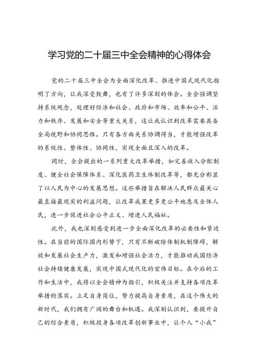 党员关于二十三中全会学习心得体会合辑28篇.docx