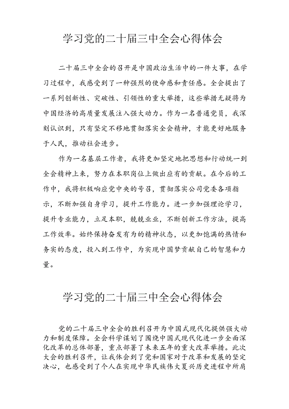 学习2024年学习党的二十三中全会个人心得体会 合计9份.docx_第2页