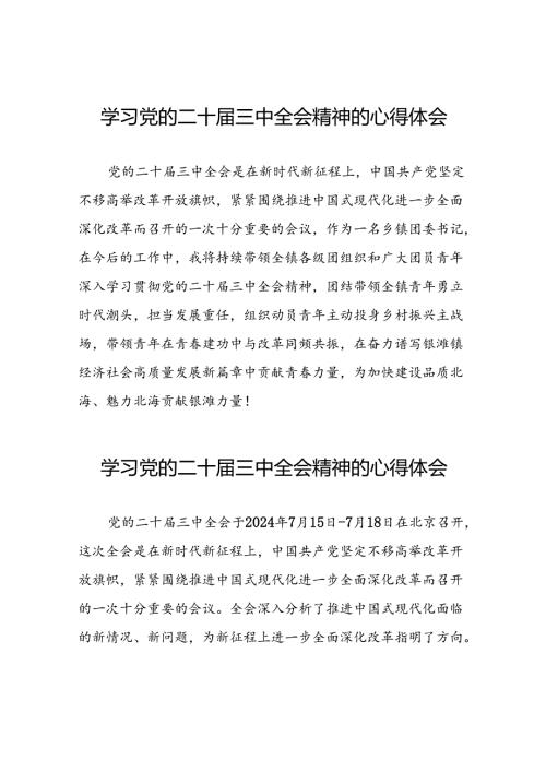 党员学习党的二十三中全会精神的心得感悟样本33篇.docx