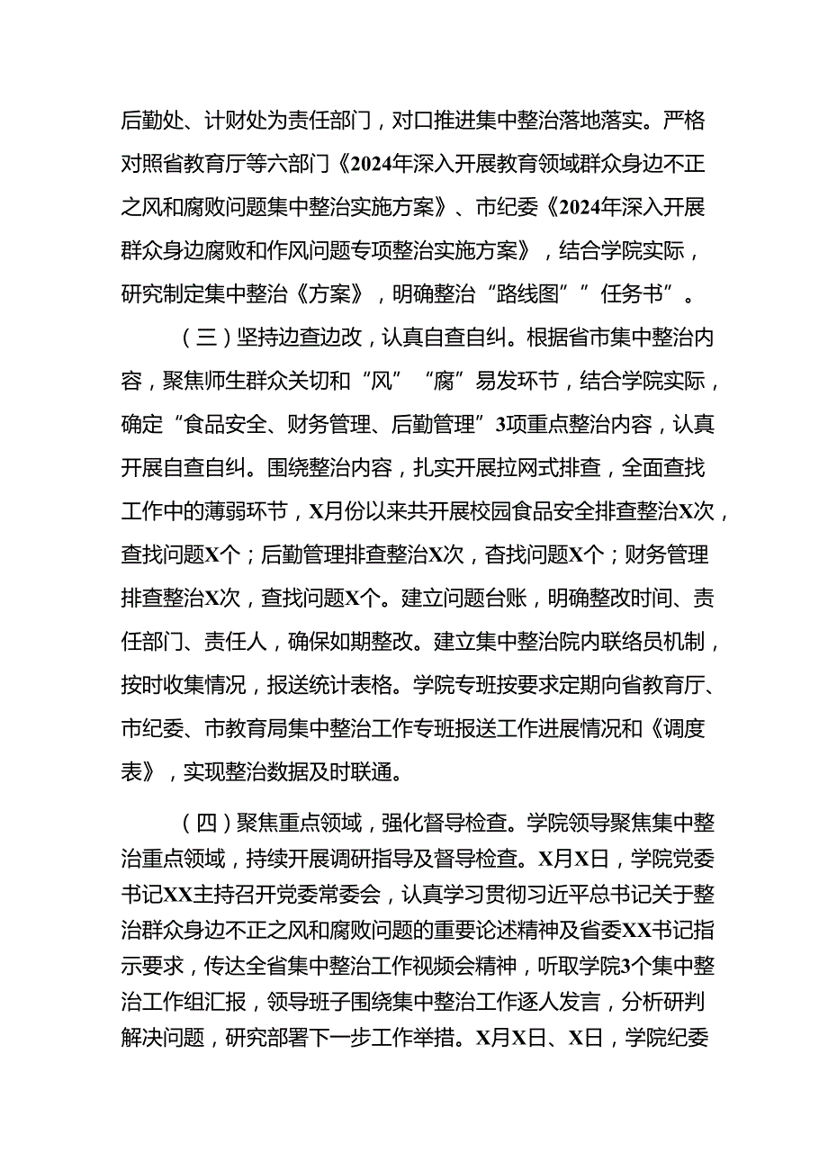 2024年关于开展《群众身边不正之风和腐败问题集中整治》工作总结(3).docx_第2页
