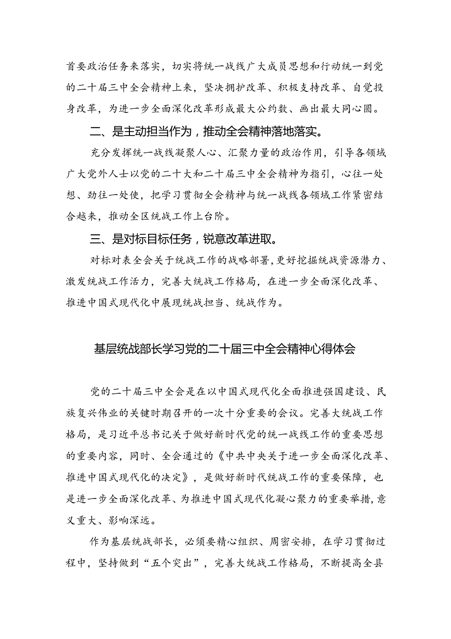 基层统战工作人员学习宣传贯彻党的二十三中全会精神心得体会（共五篇）.docx_第2页