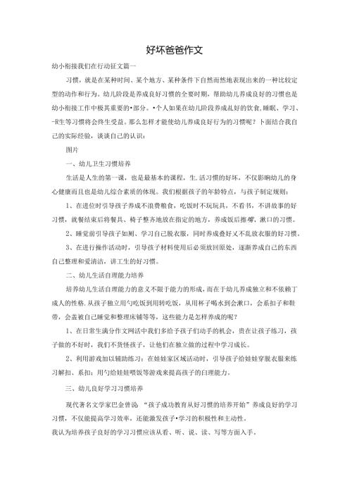 好坏爸爸作文.docx