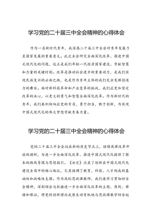 年轻党员学习党的二十三中全会精神的心得体会33篇.docx