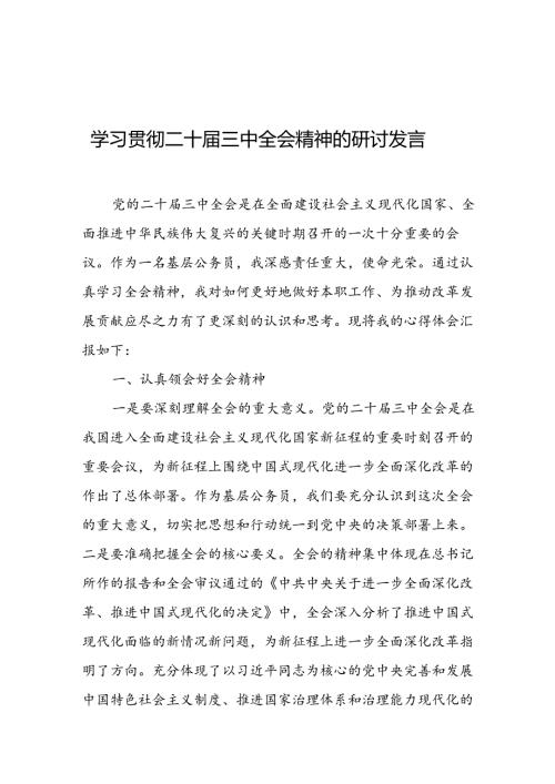 学习贯彻二十三中全会精神的研讨发言 3篇.docx