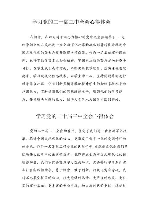 学习2024年党的二十三中全会心得体会 （10份）63.docx