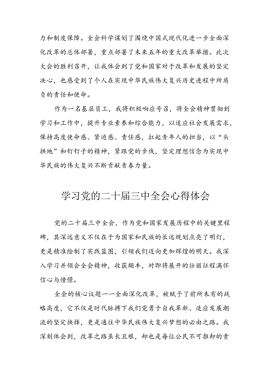 学习2024年学习党的二十三中全会个人心得感悟 （合计6份）.docx_第3页