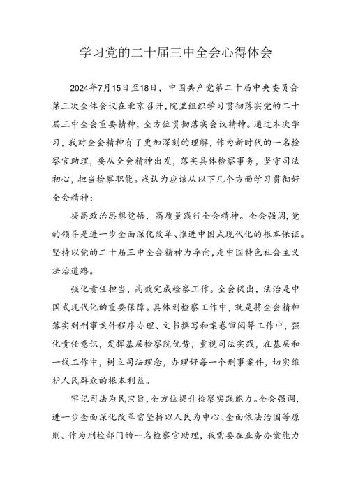 学习2024年学习党的二十三中全会个人心得体会 （汇编4份）.docx