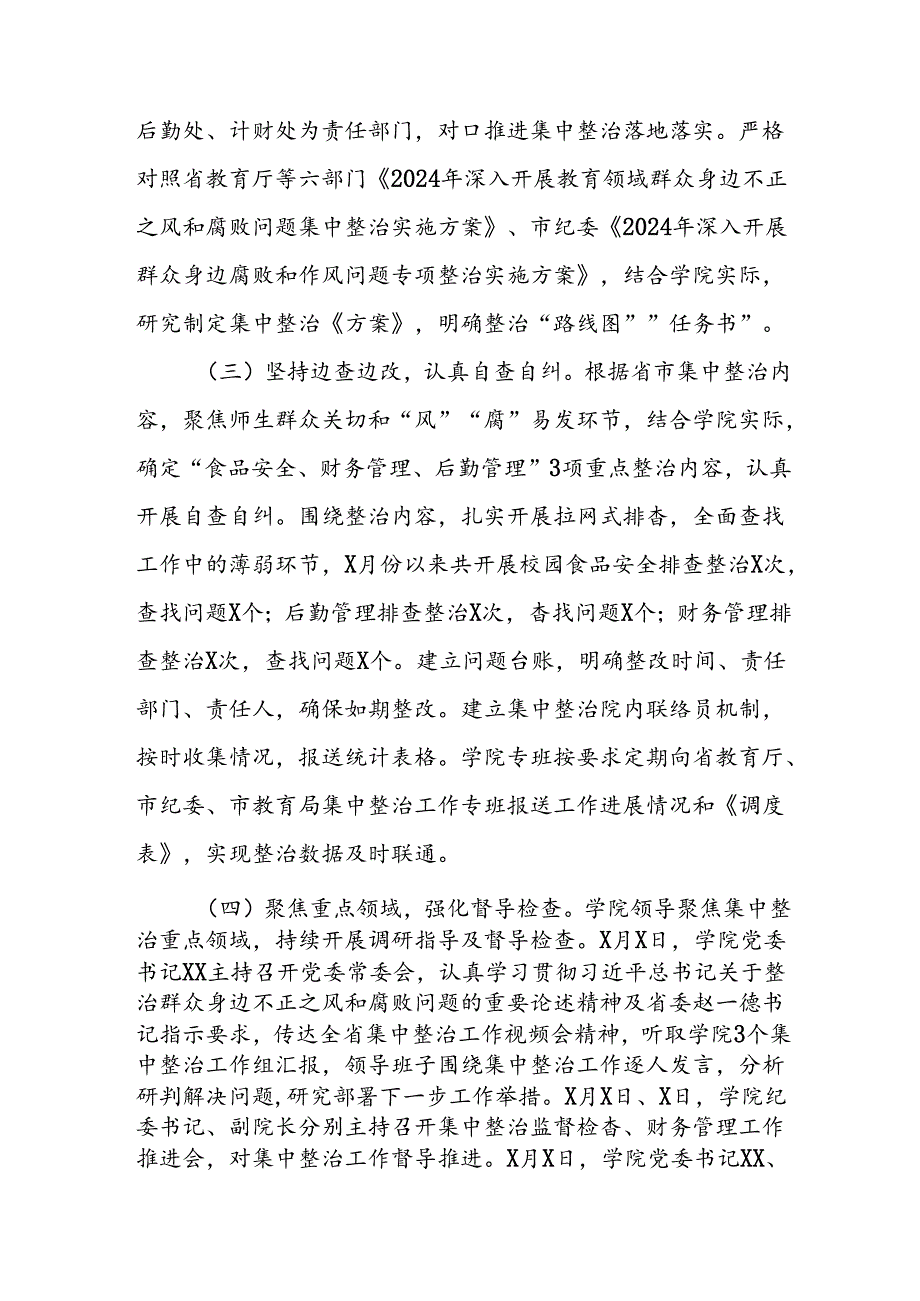 2024年关于开展《群众身边不正之风和腐败问题集中整治》工作情况总结(4).docx_第2页