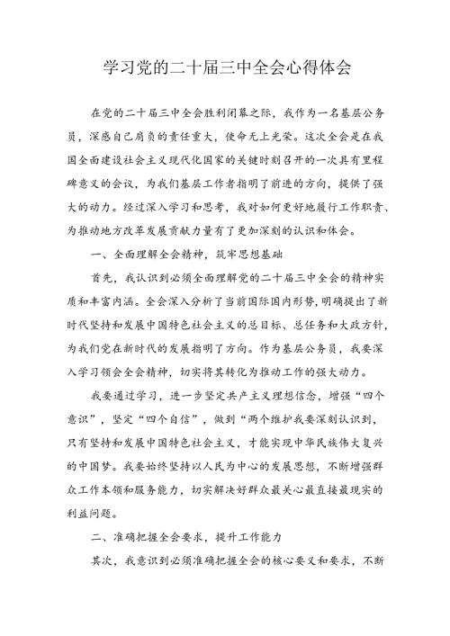 学习2024年学习党的二十三中全会个人心得感悟 （3份）89.docx