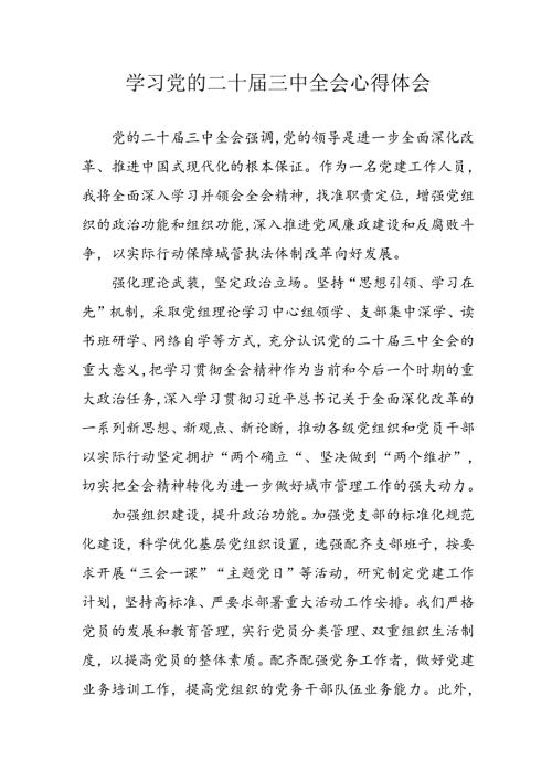 学习2024年学习党的二十三中全会个人心得感悟 （3份）88.docx