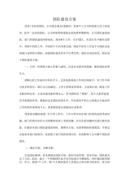 团队建设的方案.docx