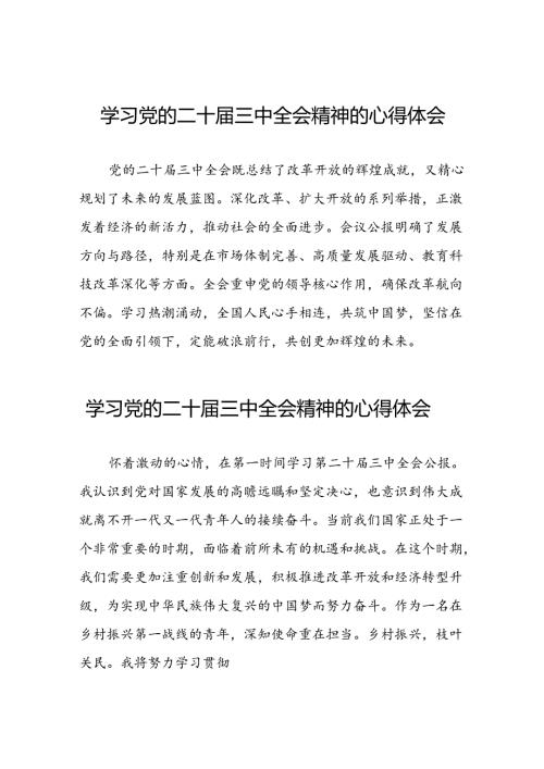 党的二十三中全会精神的学习感悟模板42篇.docx