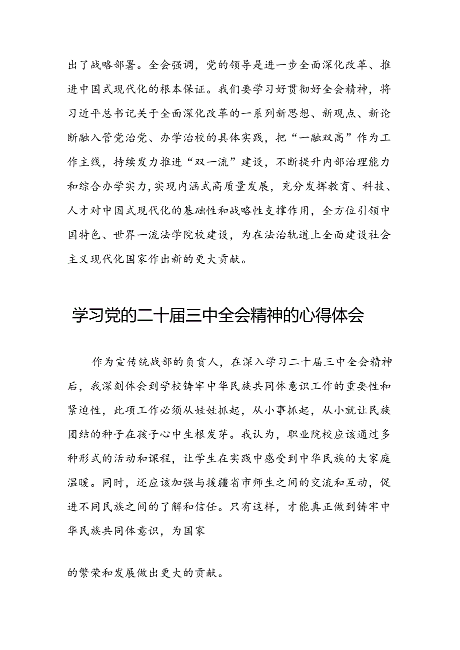 学习贯彻党的二十三中全会精神的心得体会简短交流发言稿模板.docx_第2页