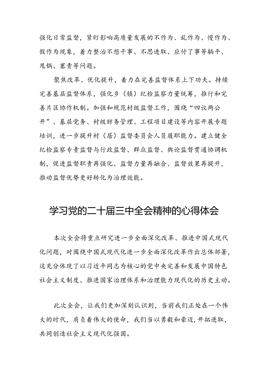 2024年党的二十三中全会精神学习体会交流发言稿模板三十篇.docx_第2页