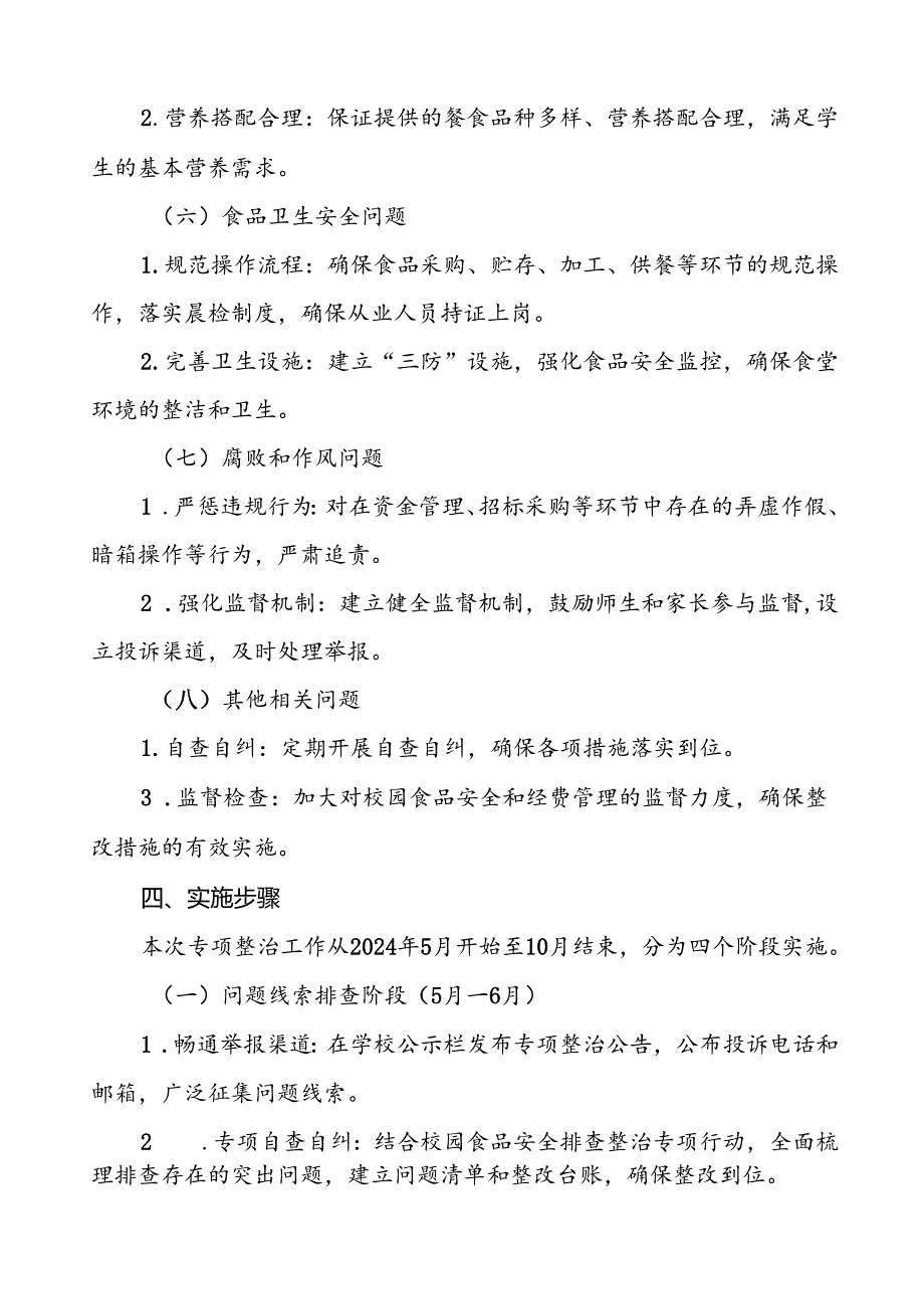 四篇实验中学开展校园食品安全和膳食经费管理突出问题专项整治实施方案.docx_第3页