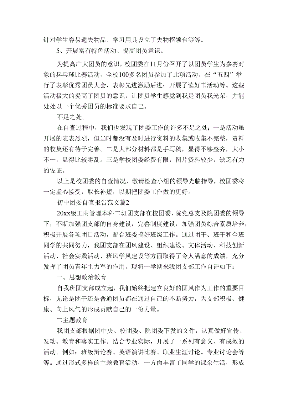 初中团委自查报告范文（3篇）.docx_第2页