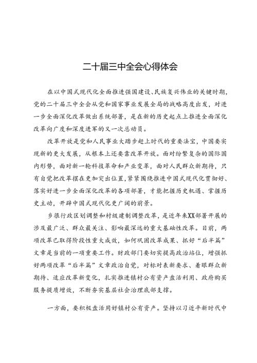 学习二十三中全会研讨发言材料 （3篇）.docx