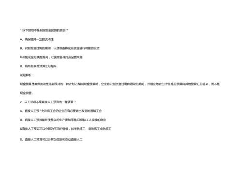 财务规划、绩效与分析模拟练习题精炼 (26).docx