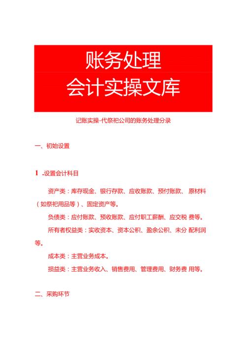 记账实操代祭祀公司的账务处理分录.docx