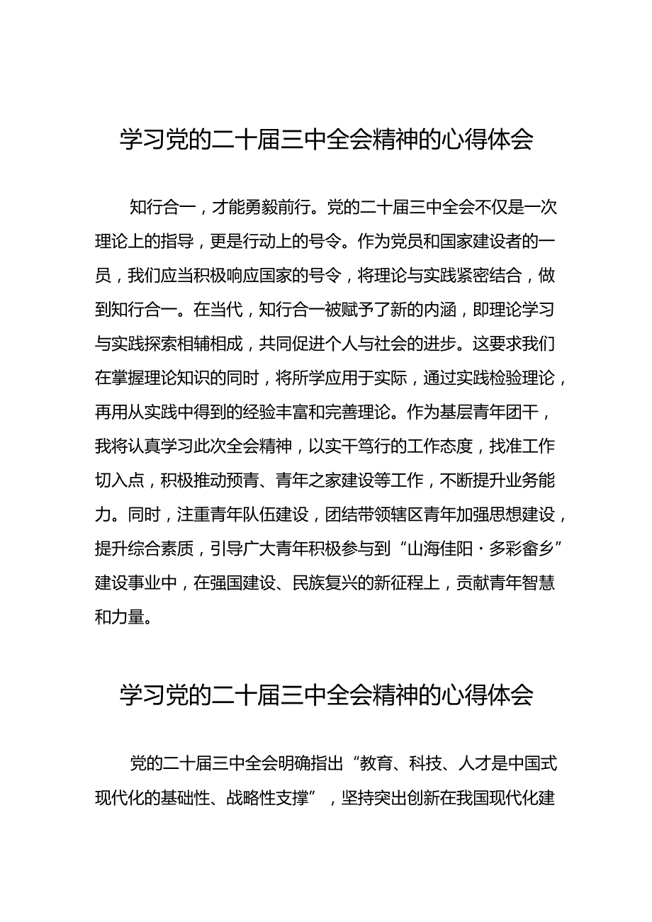 2024年党的二十三中全会精神心得体会模板四十四篇.docx_第1页