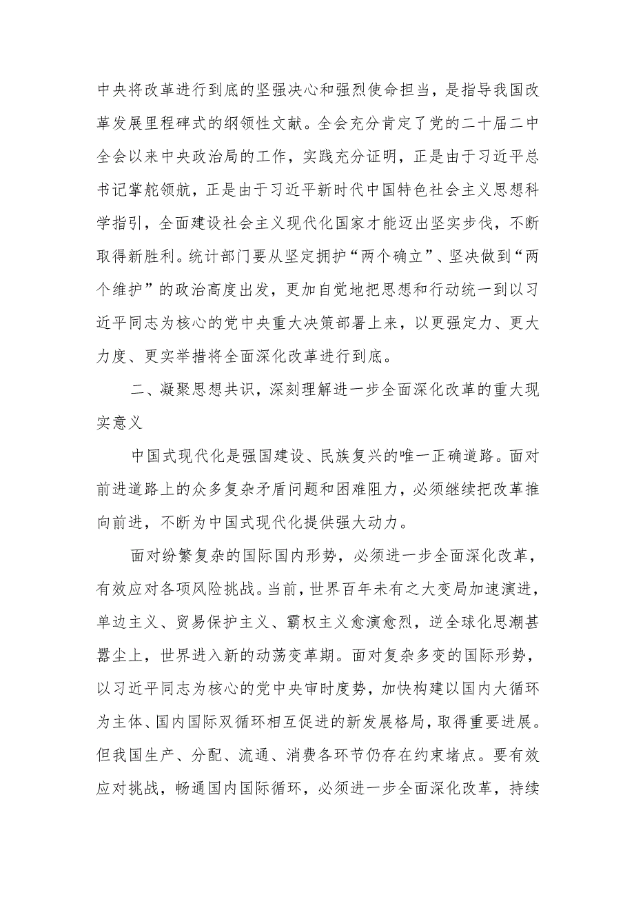 统计系统学习贯彻党的二十三中全会精神宣讲报告会上的讲稿.docx_第2页