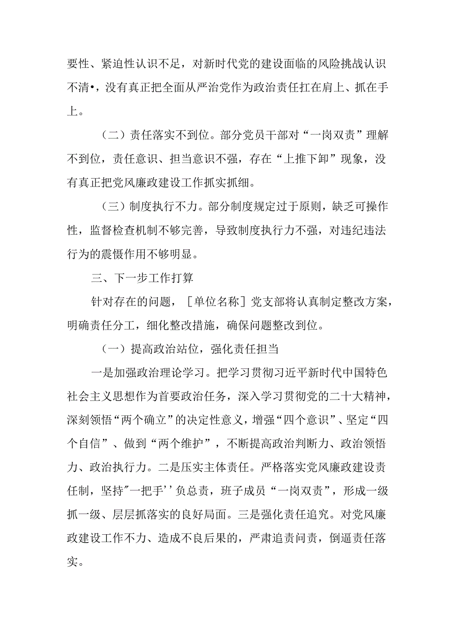 党支部落实全面从严治党主体责任存在的问题及整改措施两篇.docx_第3页