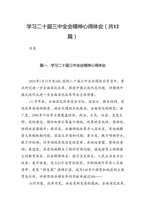 （12篇）学习二十三中全会精神心得体会范文.docx