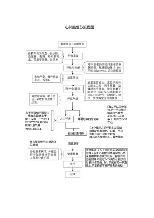 心肺脑复苏流程图.docx