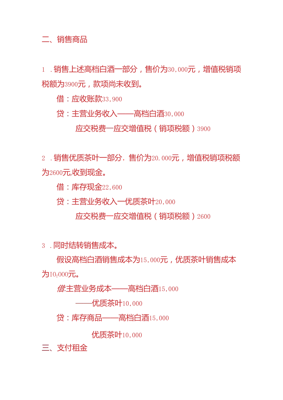 记账实操烟酒茶叶店账务处理实例.docx_第2页