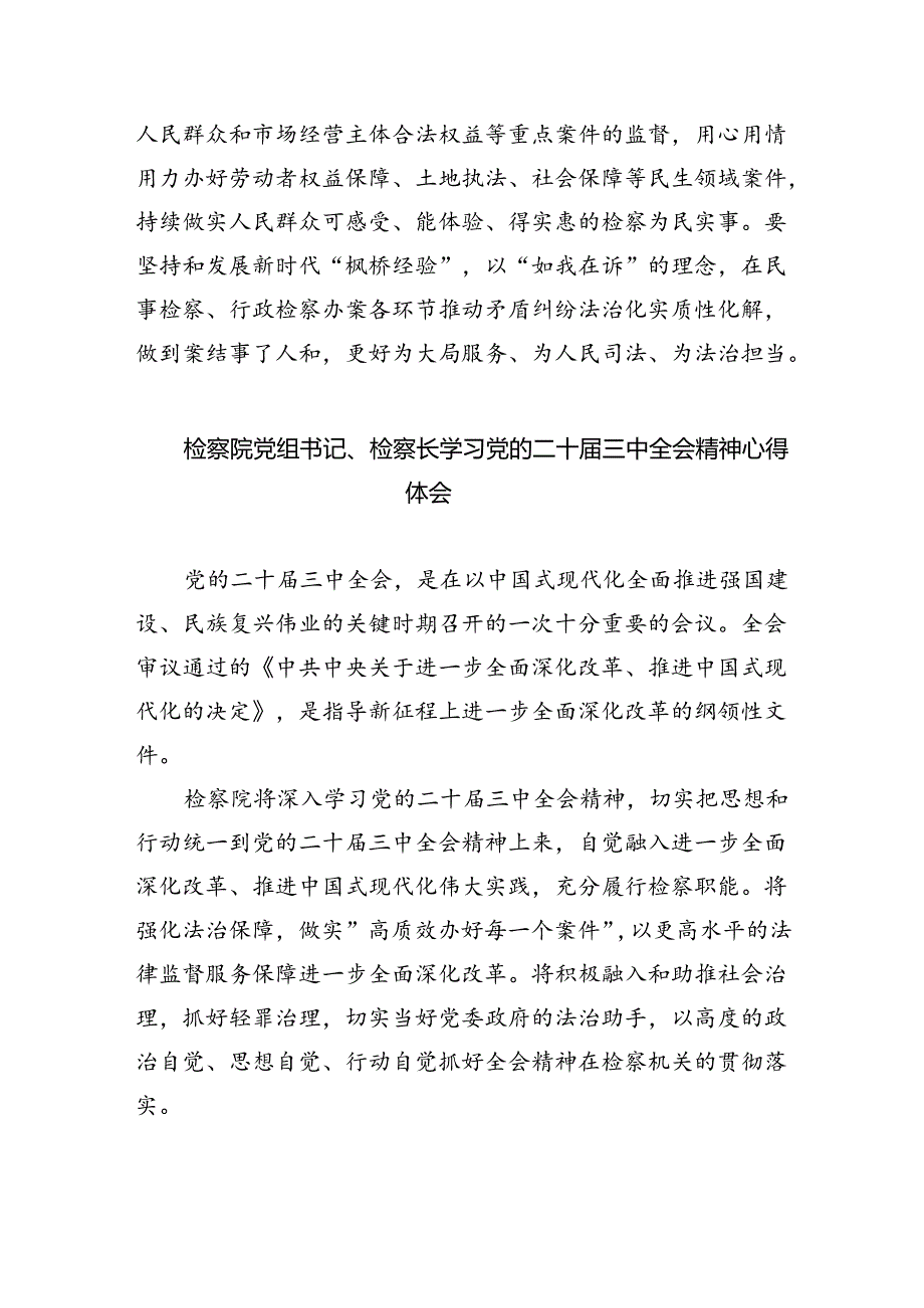 基层检察长学习二十三中全会精神研讨发言（共8篇）.docx_第3页