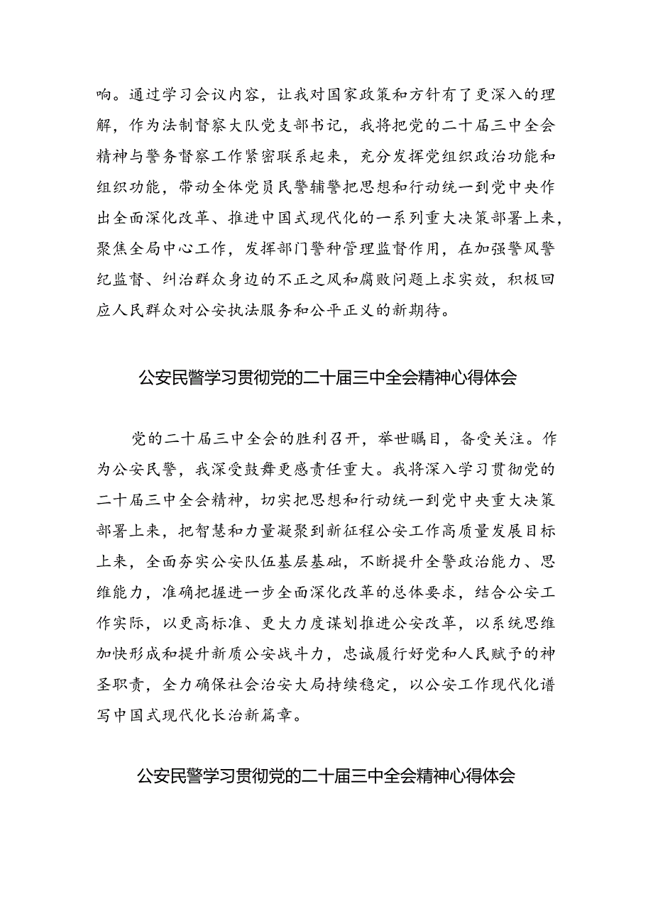（9篇）看守所见习民警学习党的二十三中全会精神心得体会研讨发言（精选）.docx_第2页