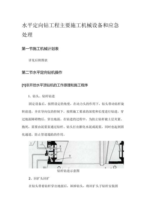水平定向钻工程主要施工机械设备和应急处理.docx