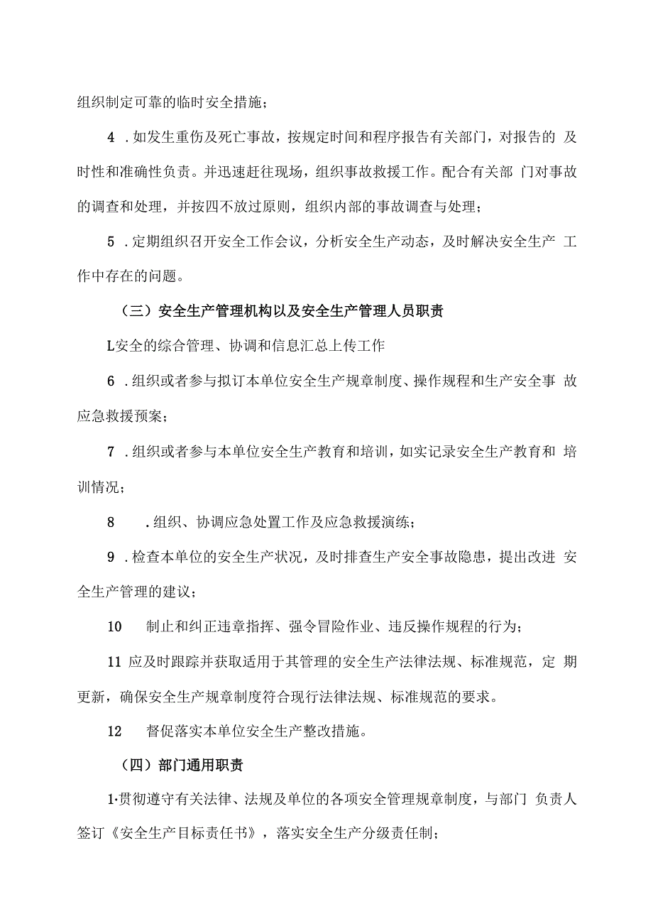 XX养老服务有限公司各级人员安全生产责任制（2024年）.docx_第2页