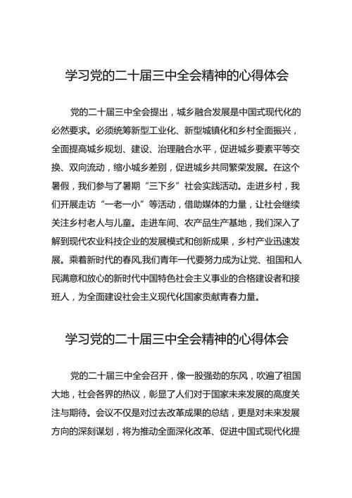 二十三中全会精神心得体会模板二十七篇.docx