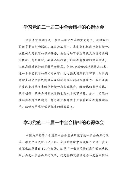2024年二十三中全会精神学习体会模板四十四篇.docx