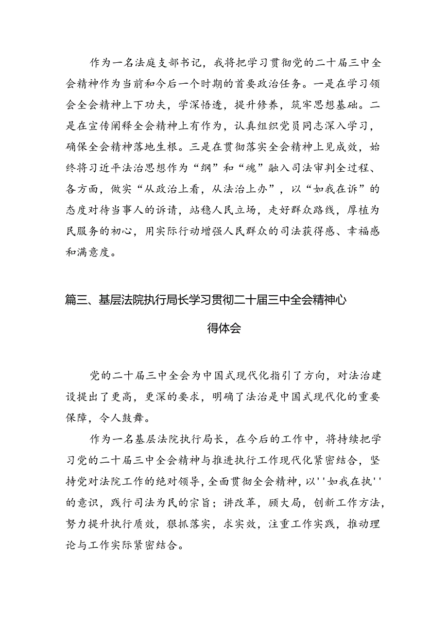 （10篇）区司法分局局长学习贯彻党的二十三中全会精神心得体会（最新版）.docx_第3页