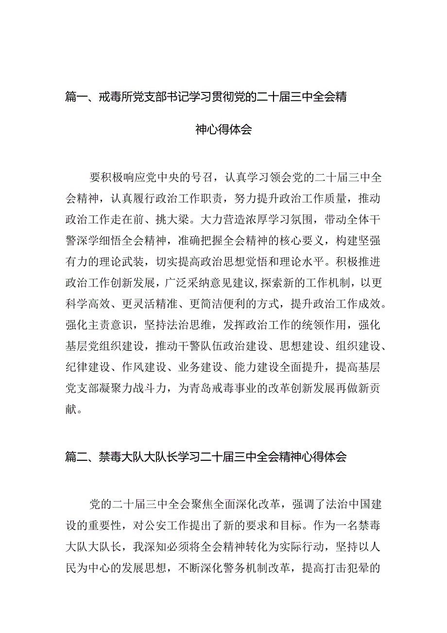 （10篇）戒毒所党支部书记学习贯彻党的二十三中全会精神心得体会范文.docx_第3页