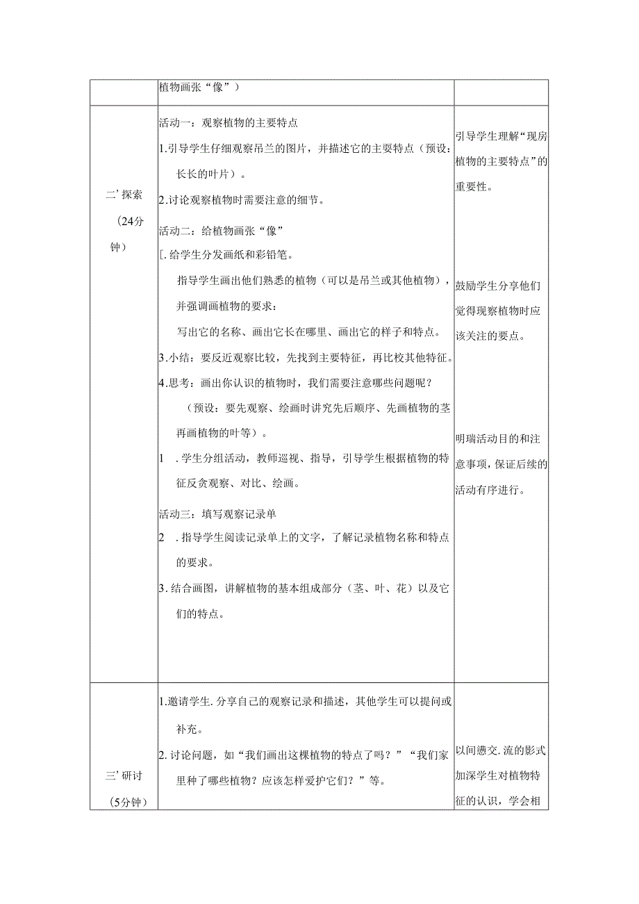 （2024）科教版科学一年级上册《给植物画张“像”》教案.docx_第2页
