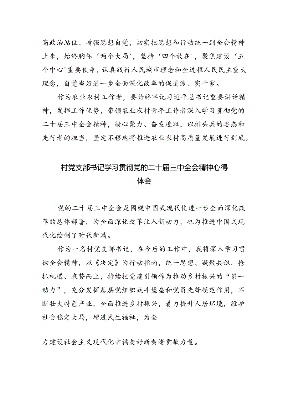 （9篇）村党支部书记学习贯彻中共二十三中全会精神心得体会范文.docx_第2页