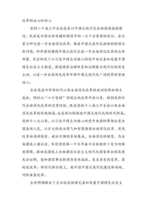 2024年党的二十三中全会精神专题学习研讨交流发言材料心得体会 六篇.docx