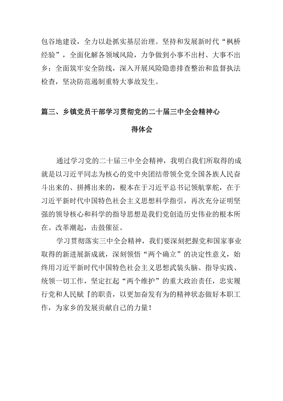 (八篇)镇长学习贯彻党的二十三中全会精神心得体会最新.docx_第3页