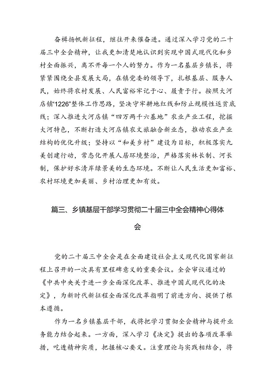 （11篇）乡镇干部学习党的二十三中全会精神心得体会（精选）.docx_第3页