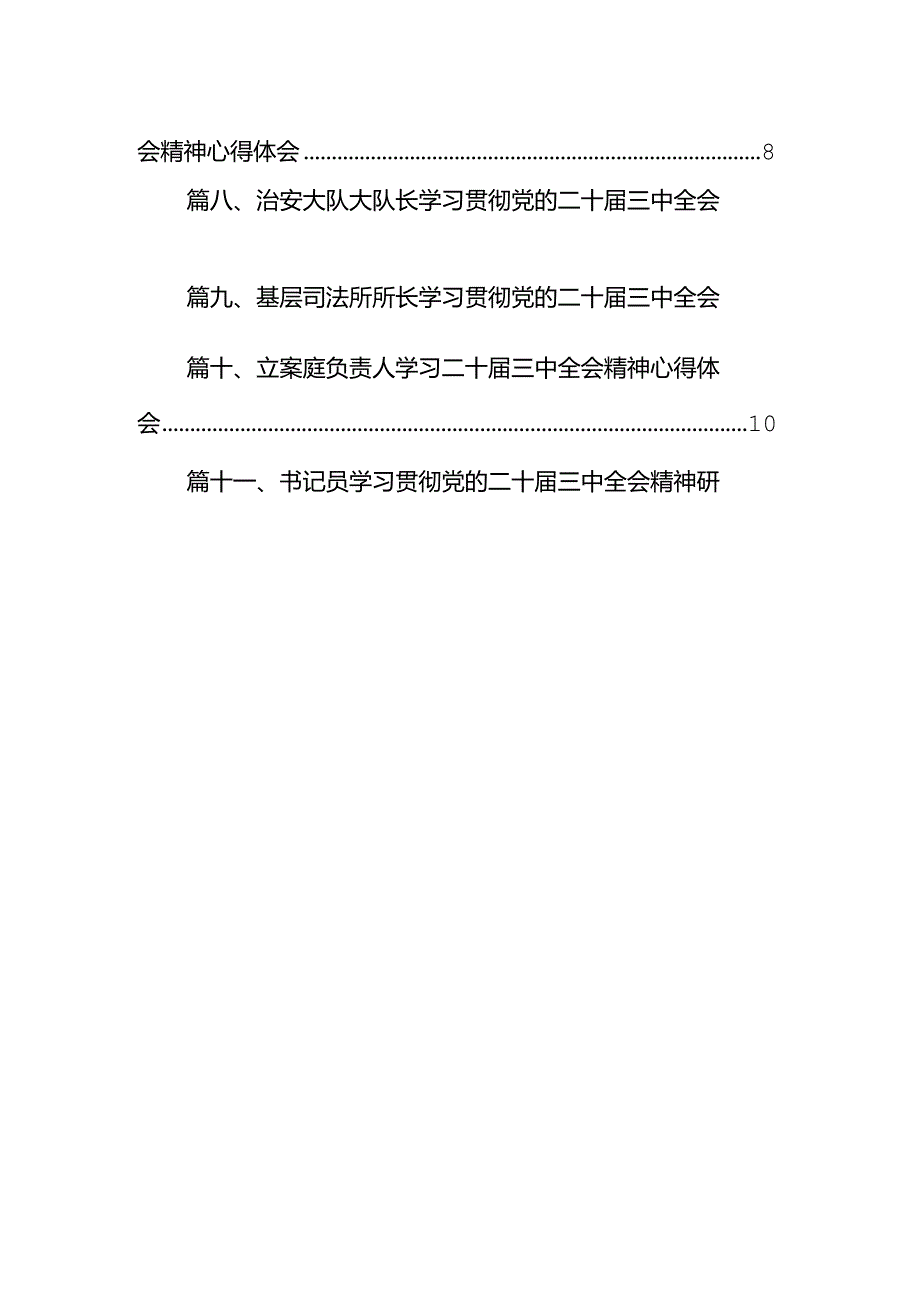 （11篇）司法警察学习党的二十三中全会精神心得体会研讨发言专题资料.docx_第2页