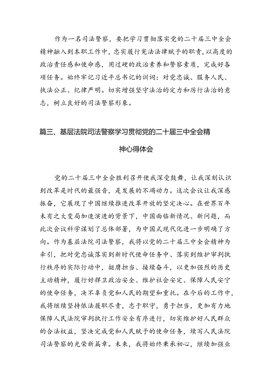 （10篇）法庭党支部干部学习贯彻党的二十三中全会精神心得体会（详细版）.docx_第3页